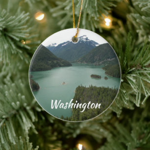 Washington North Cascades National Park Holiday Ceramic Ornament