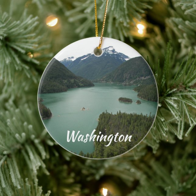 Washington North Cascades National Park Holiday Ceramic Ornament (Tree)