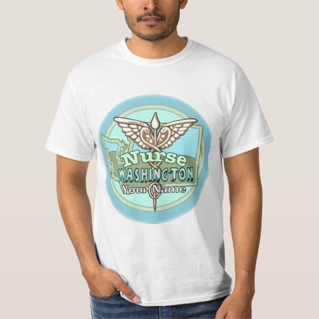 Washington Nurse Caduceus T-Shirt (Front)