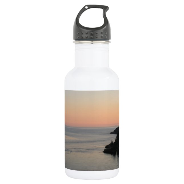 Washington Ocean View Sunset Water Bottle (Front)