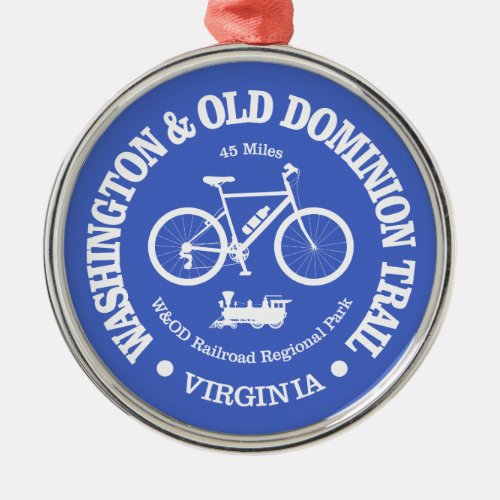 Washington  Old Dominion Trail cycling  Metal Ornament