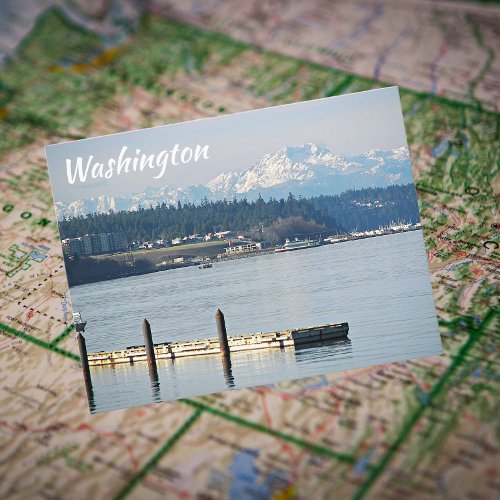Washington Olympic Mountains and Hood Canal Travel Postcard