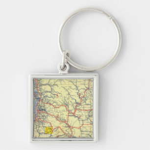 Washington, Oregon, Idaho Keychain