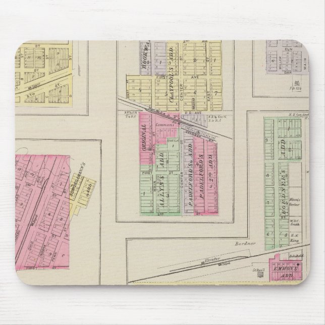 Washington, Palmer, Linn, Barnes, Morrow, Kansas Mouse Pad (Front)