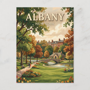 Washington Park Albany New York Capital Region Postcard