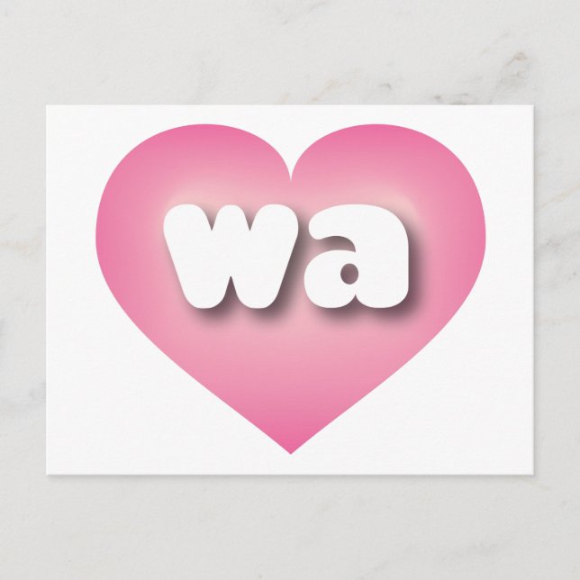 Washington pink fade heart - I love wa Postcard (Front)