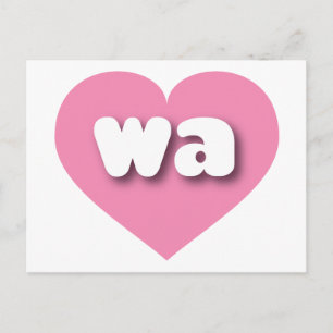 Washington pink heart - I love wa Postcard