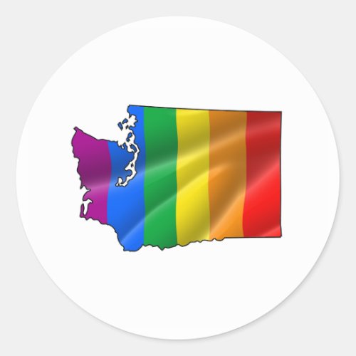 WASHINGTON PRIDE CLASSIC ROUND STICKER