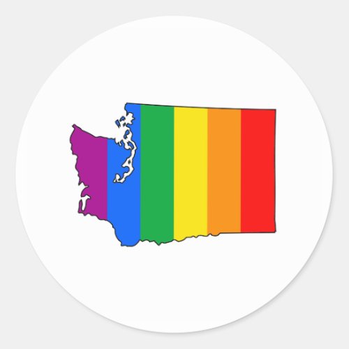 WASHINGTON PRIDE CLASSIC ROUND STICKER