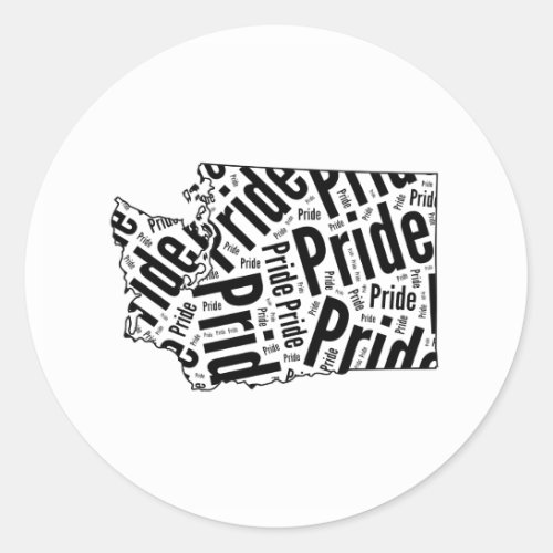 WASHINGTON PRIDE CLASSIC ROUND STICKER