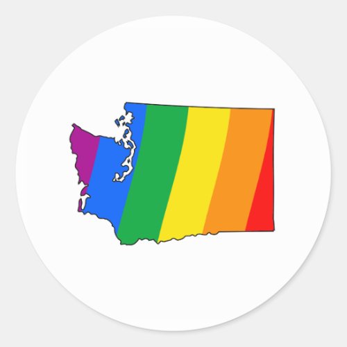 WASHINGTON PRIDE CLASSIC ROUND STICKER