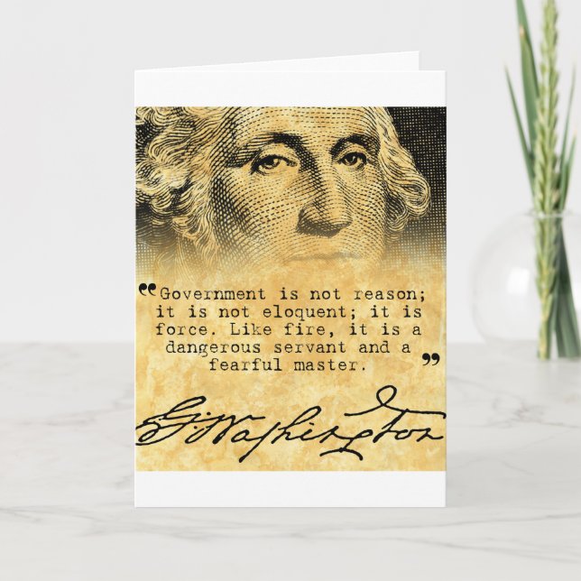 Washington Quote - Government Card (Front)