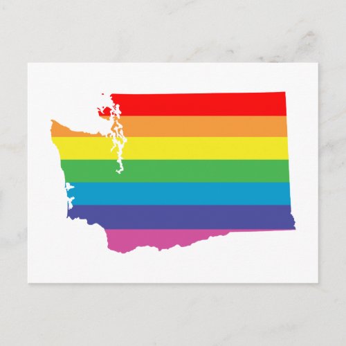 washington rainbow postcard