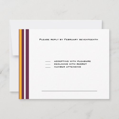 Washington Redskins Football Bar Mitzvah Party RSVP Card