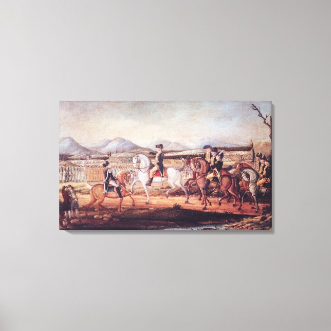 Washington Reviewing the Western Army Canvas Print (Front)
