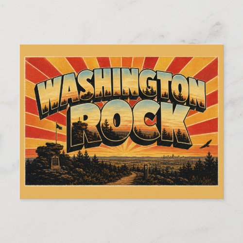 Washington Rock New Jersey Scenic Overlook Forest Postcard