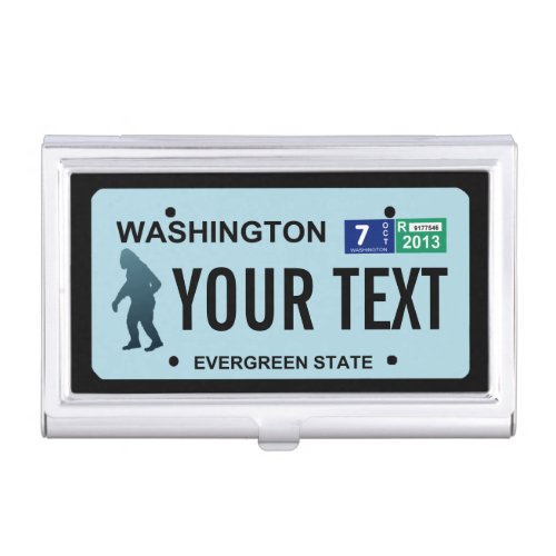 Washington Sasquatch License Plate Business Card Holder