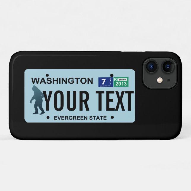 Washington Sasquatch License Plate Case-Mate iPhone Case (Back (Horizontal))