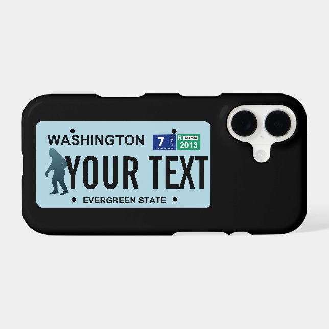Washington Sasquatch License Plate Case-Mate iPhone Case (Back (Horizontal))