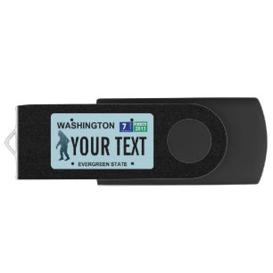 Washington Sasquatch License Plate Flash Drive