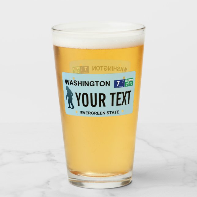 Washington Sasquatch License Plate Glass (Front Filled)