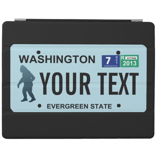 Washington Sasquatch License Plate iPad Smart Cover (Horizontal)