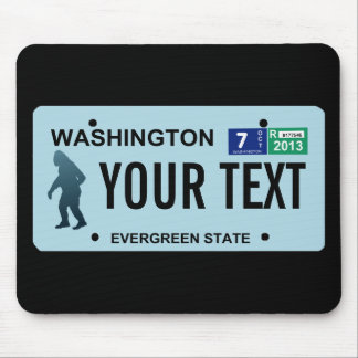 Washington Sasquatch License Plate Mouse Pad