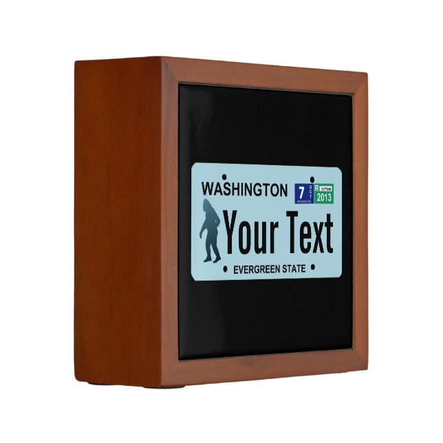 Washington Sasquatch License Plate Pencil Holder (Left)