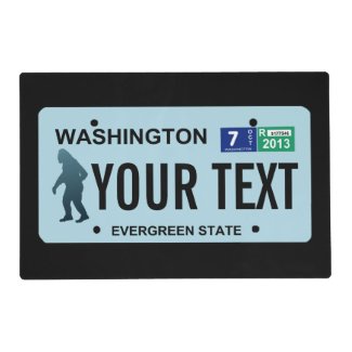 Washington Sasquatch License Plate
