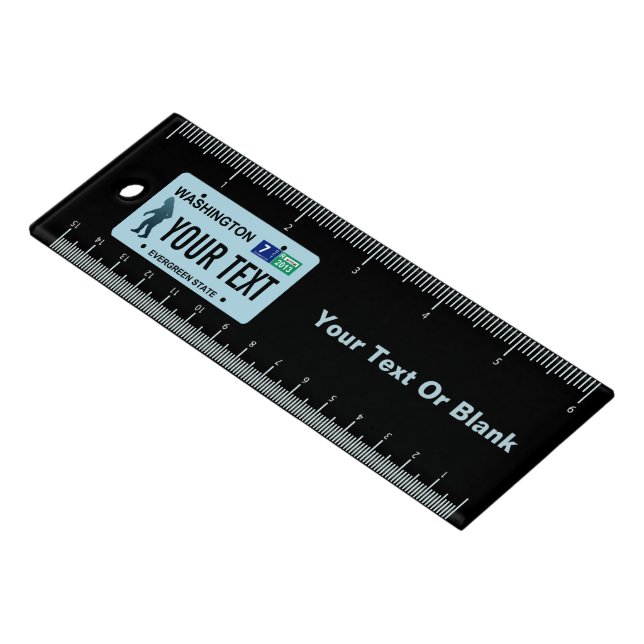 Washington Sasquatch License Plate Ruler (Angled)