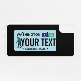 Washington Sasquatch License Plate iPhone XS Case