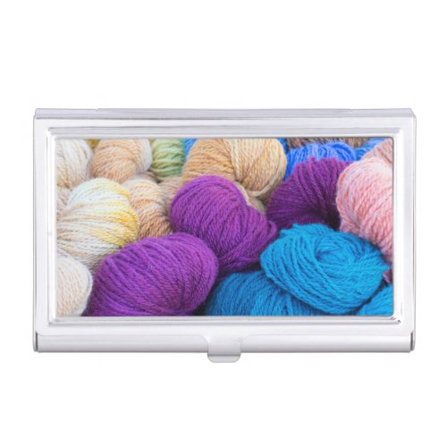 Washington Seabeck Balls of colorful yarn Business Card Case