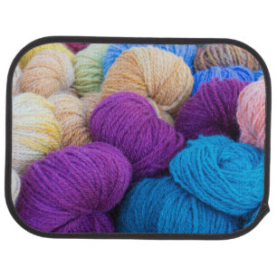 Washington, Seabeck. Balls of colorful yarn Car Floor Mat