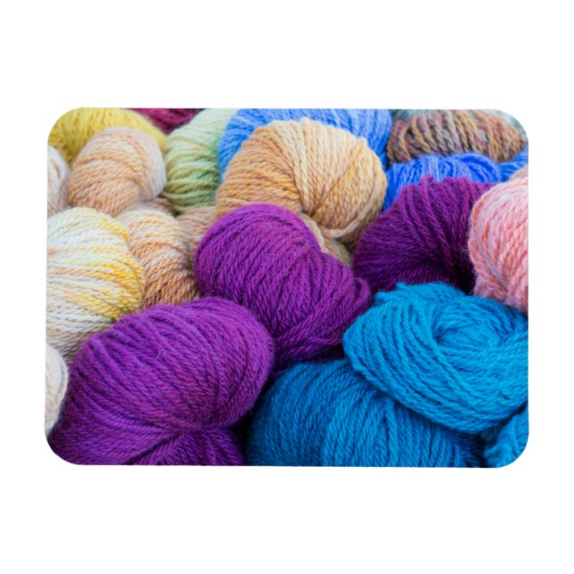 Washington, Seabeck. Balls of colorful yarn Magnet (Horizontal)