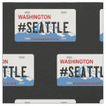 Washington Seattle license plate fabric