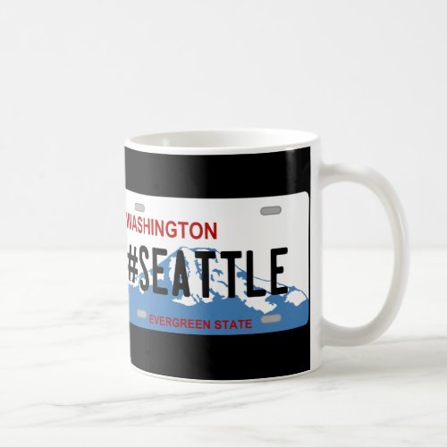 Washington Seattle license plate mug