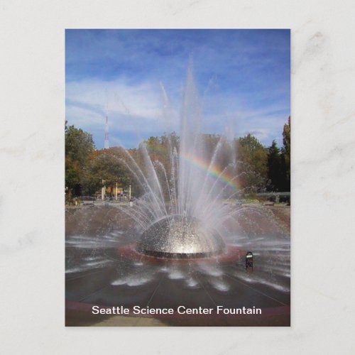 Washington Seattle Science Center Fountain Photo Postcard