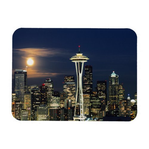 Washington Seattle Skyline at night from Kerry 1 Magnet