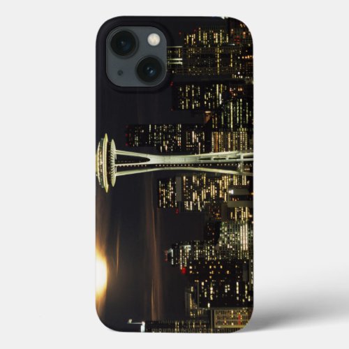 Washington Seattle Skyline at night from Kerry 2 iPhone 13 Case