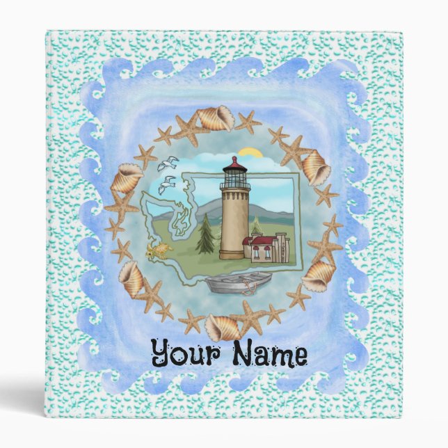 Washington Shells Lighthouse Binder (Front)
