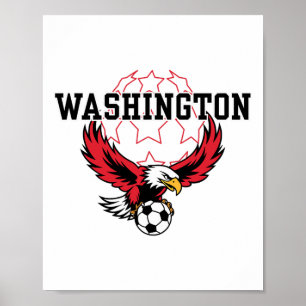 Washington Soccer Fan Support Stadium Show Your Sp Poster