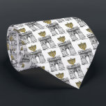 Washington Square Hanukkah Menorah NYC Holiday Neck Tie<br><div class="desc">Design features an original illustration of NYC's Washington Square Arch,  dressed up for the Jewish holidays with a menorah on top. Perfect for Hanukkah!

Don't see what you're looking for? Need help with customization? Click "contact this designer" to have something created just for you!</div>