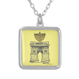 Washington Square NYC Menorah Hanukkah Necklace
