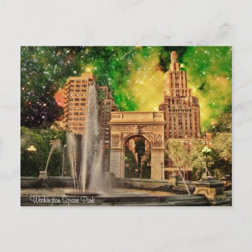 Washington Square Park NYC Postcard