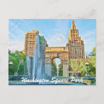 Washington Square Park Postcard by Meg_Stewart at Zazzle