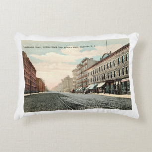 Washington St., Hoboken, New Jersey Vintage Accent Pillow