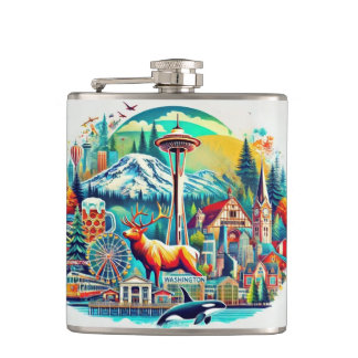 Washington State Adventure Flask