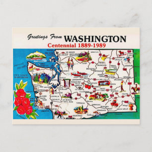 Washington State Centennial Postcard
