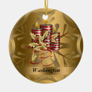 Washington State Christmas Ornament