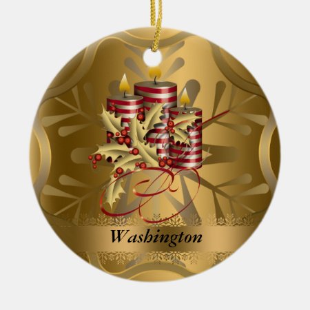 Washington State Christmas Ornament